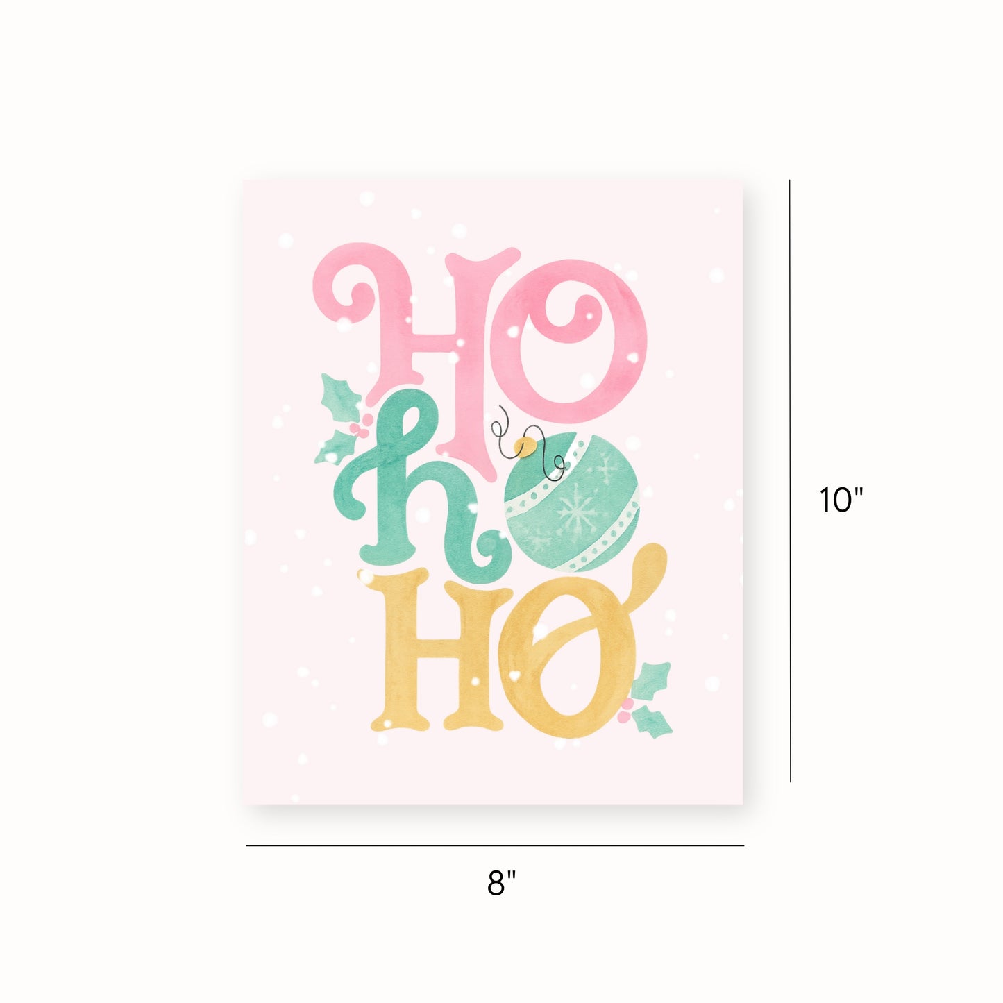 Impression d'art de Noël ''Ho Ho Ho''