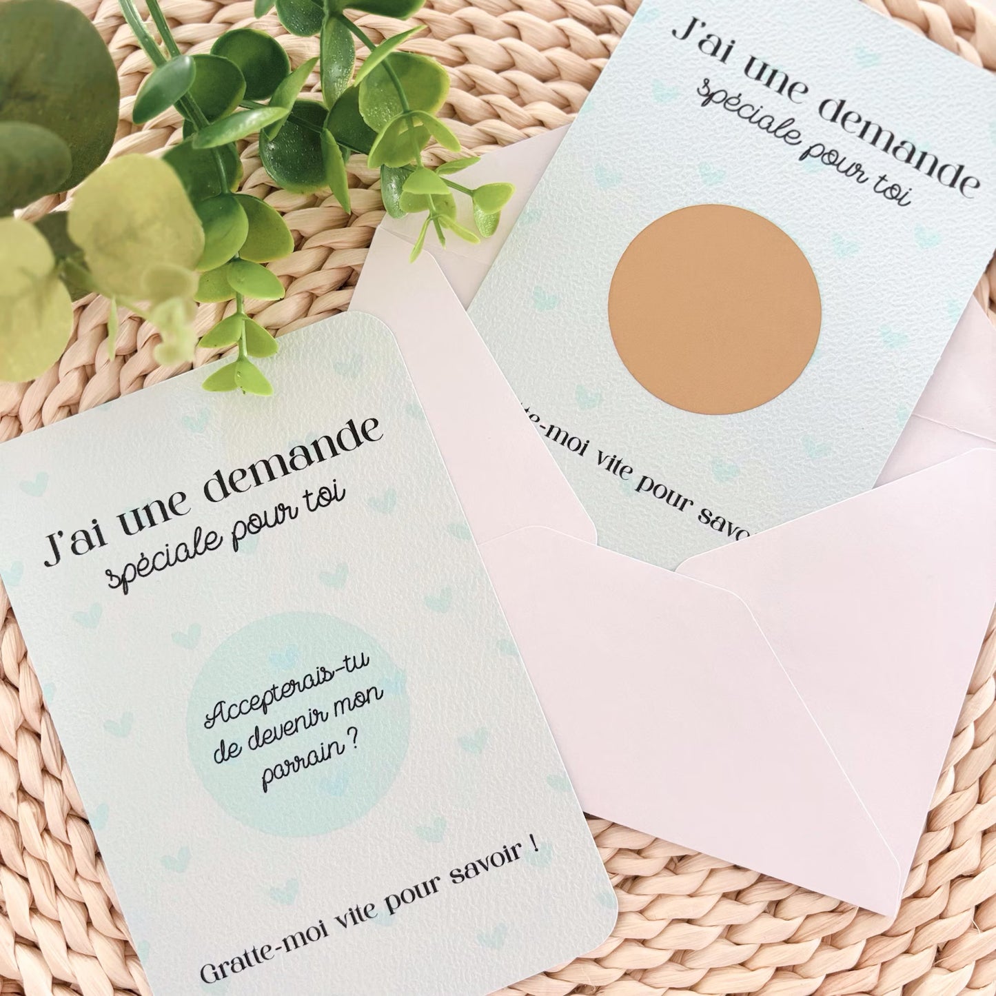 Cartes à gratter parrain / marraine