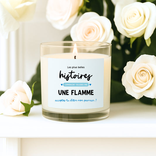 Étiquette chandelle - Acceptes-tu d'être mon parrain