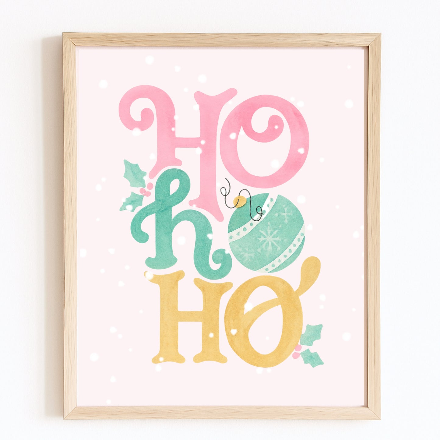 Impression d'art de Noël ''Ho Ho Ho''