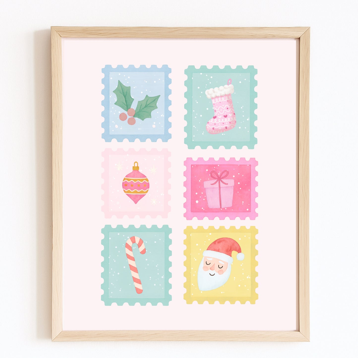 Impression d'art de Noël ''Timbre''