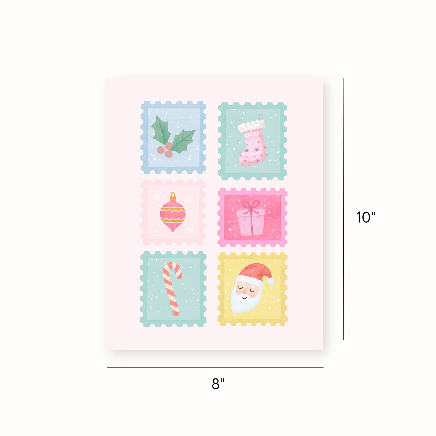 Impression d'art de Noël ''Timbre''