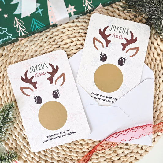 Cartes à gratter parrain / marraine - Édition de Noël