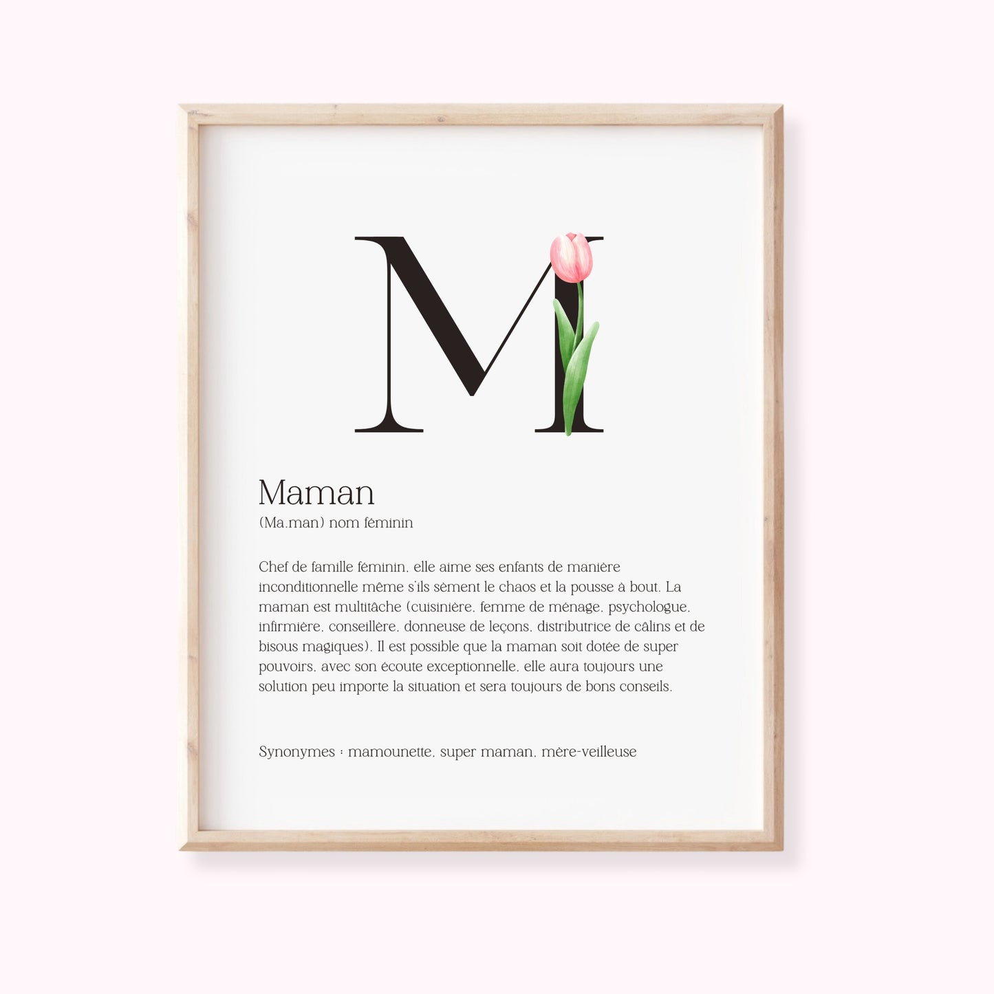 Affiche de définition pour maman