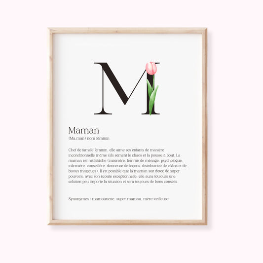 Affiche de définition pour maman