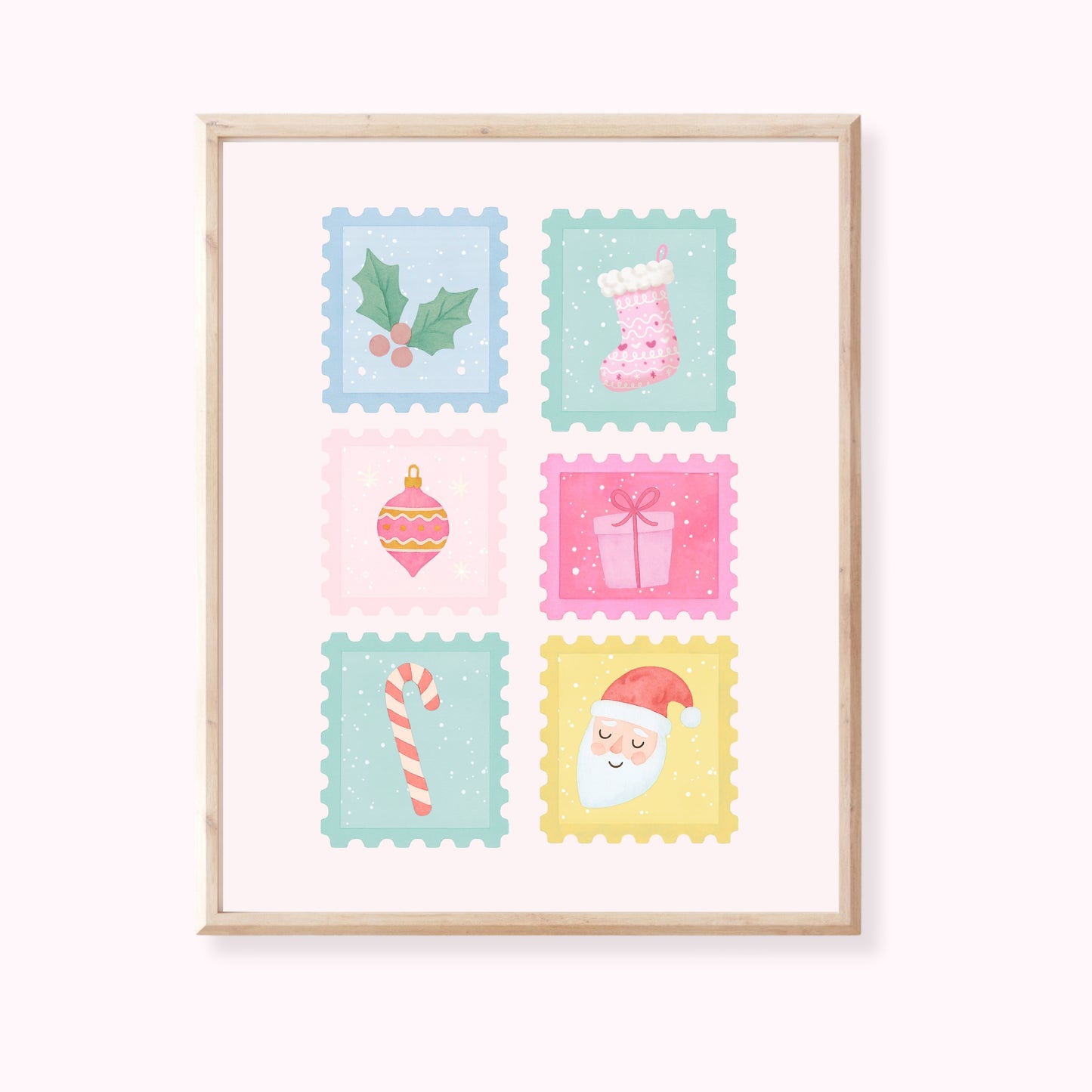 Impression d'art décorative - Timbre de Noël