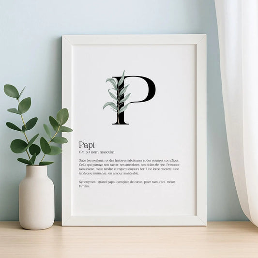 Affiche de définition pour papi