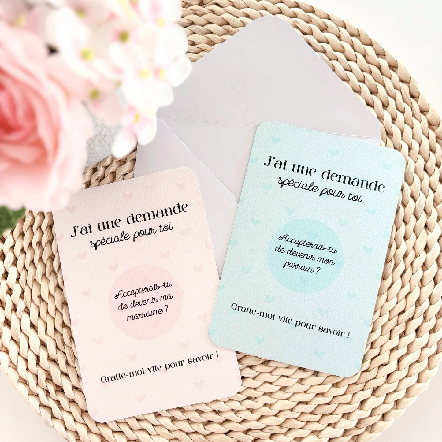 Cartes à gratter parrain / marraine