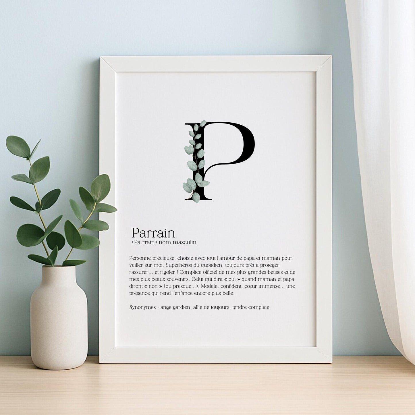 Affiche de définition pour parrain