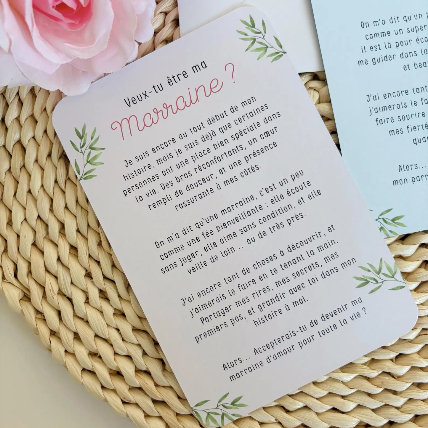 Carte demande spéciale parrain / marraine