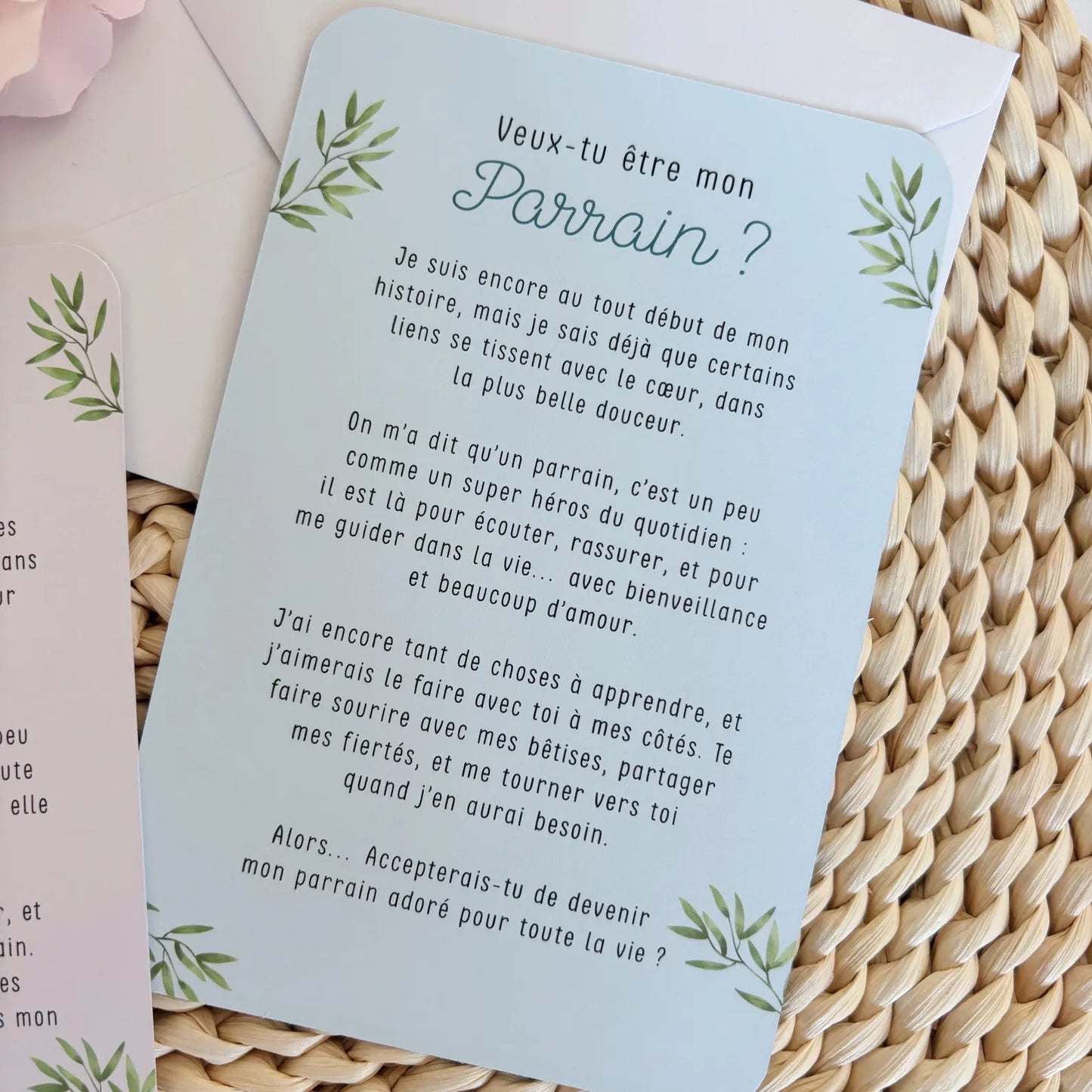 Carte demande spéciale parrain / marraine