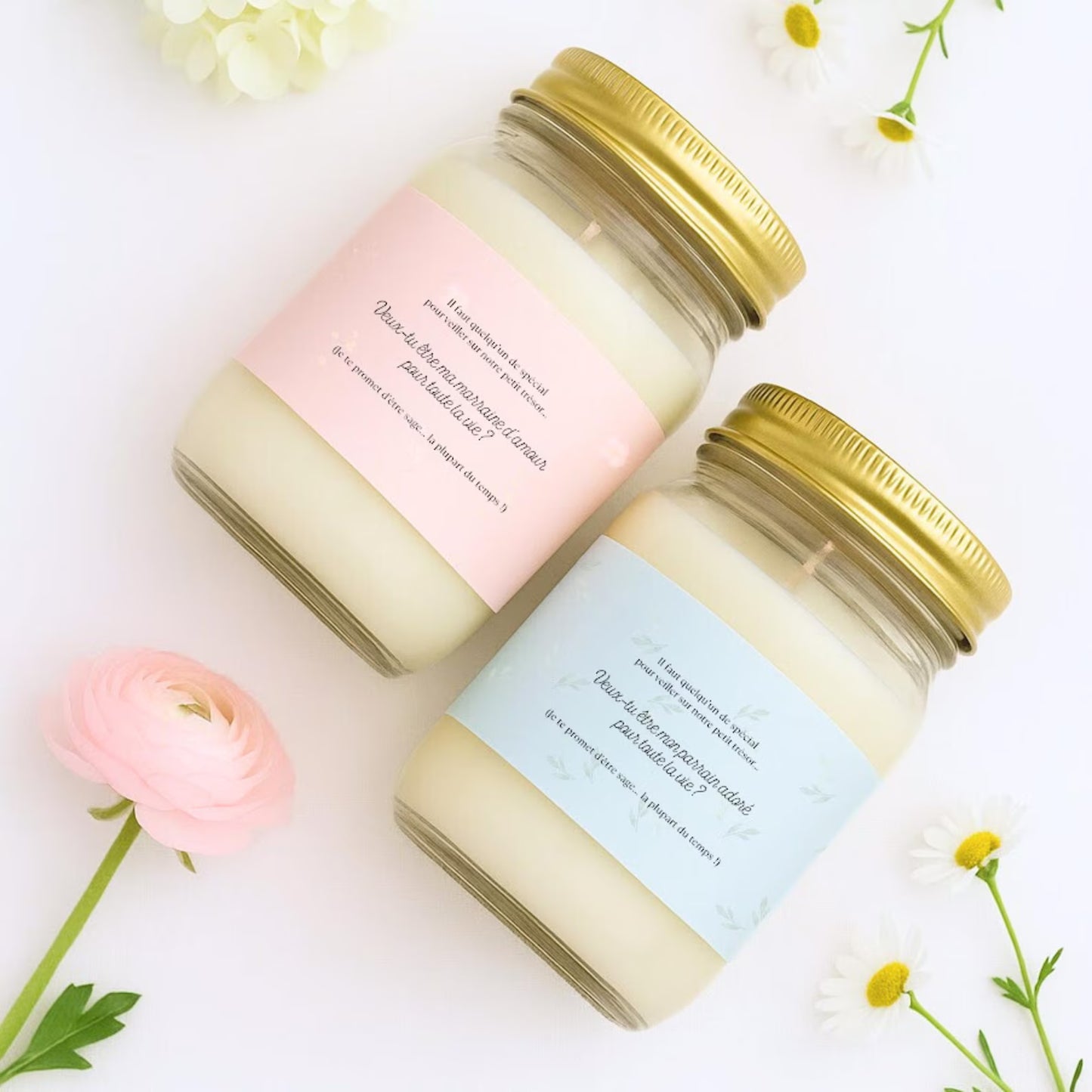 Étiquette autocollante pour chandelle