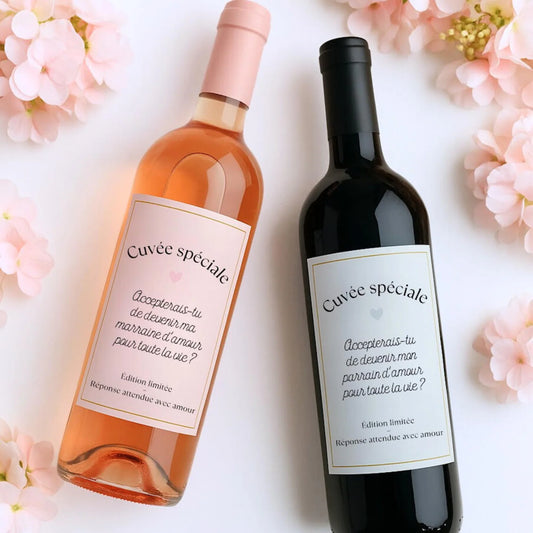 Étiquettes autocollantes pour bouteille de vin