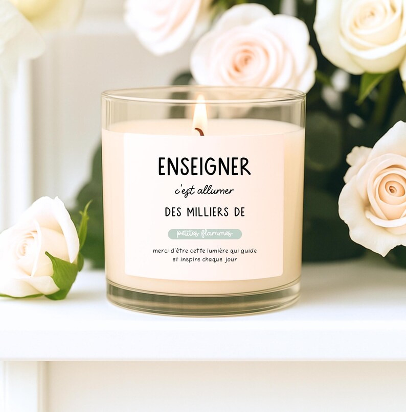 Étiquette chandelle - Enseigner c'est allumer des milliers de petites flammes